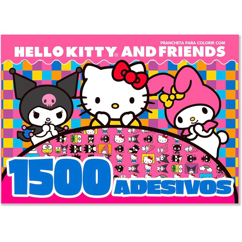 Prancheta de colorir Hello Kitty com 1500 adesivos