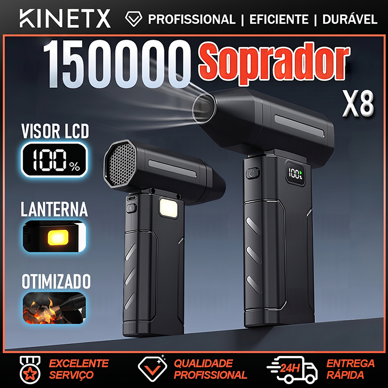 Soprador Portátil X8 Turbo Jato Alta Potência Com Lanterna Multifuncional Soprador Mini Turbo Recarregável