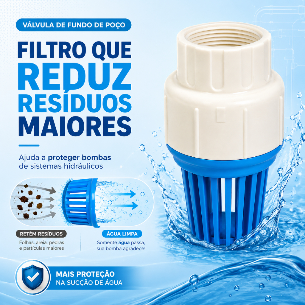 Kit Com 6 Válvula Fundo De Poço Com Filtro 3/4" 960 Krona · foto 2