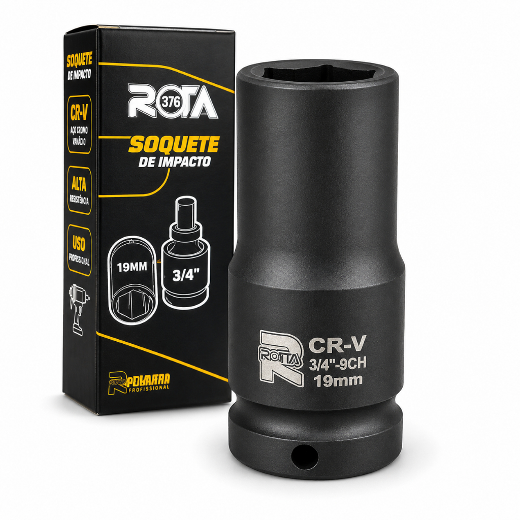 Chave Soquete Profissional Sextavado De Impacto Longo 3/4 19mm