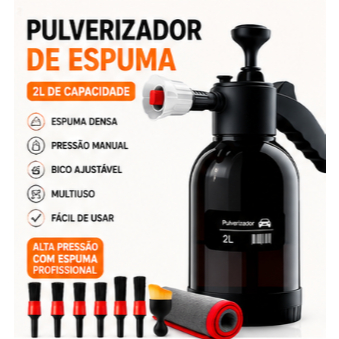 Pulverizador Borrifador Foam Spray 2L Espuma Grossa Multiuso Premium Para Lava Jato e Limpeza Doméstica