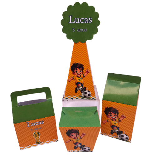 Kit Caixinhas Personalizadas Copa do Mundo/Brasil - FESTA/ANIVERSÁRIO/MIMO/LEMBRACINHA/PEGUE E MONTE