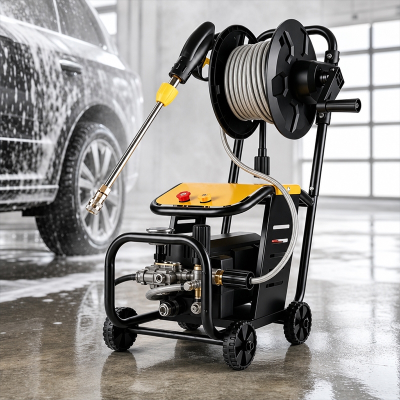 Lavadora de Alta Pressão 1300W Motor de Indução 8MPa 110V/220V para Carro e Limpeza