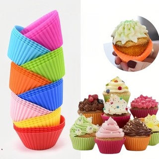 Promoção！Mini Forma de Silicone para Cupcake Bolo Gelatina e Mini Muffin 12 Peças