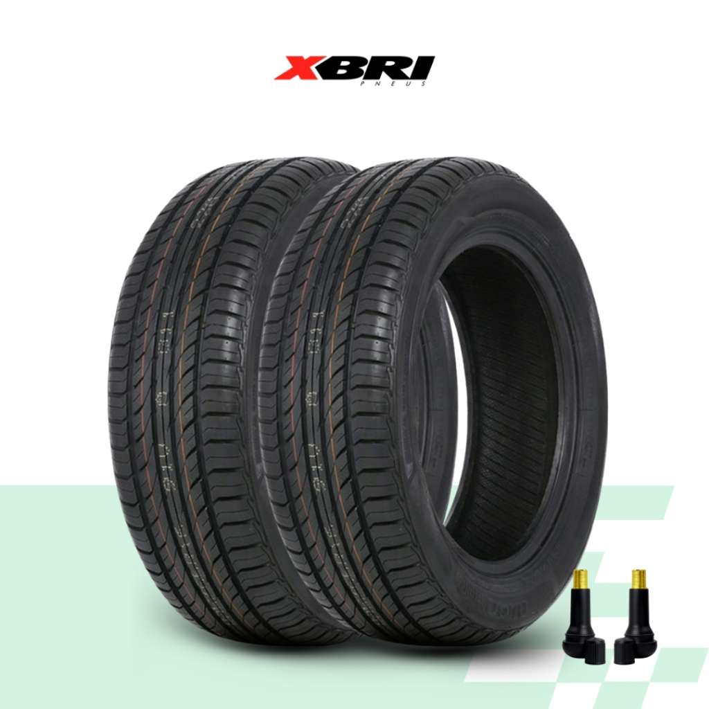 Kit 2 Pneus Aro 15 Novos 195/55 Xbri  85v Gol Voyage Fox Fiesta Com Bicos Pronto Para Instalar