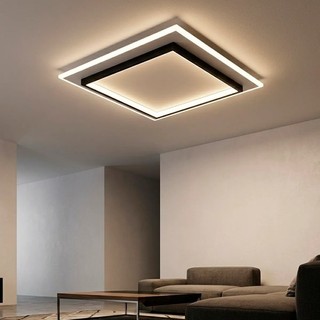 Plafon LED Vireon Quadrado 45cm 51W Sobrepor Bivolt Luminária de Teto Sala Quarto Cozinha