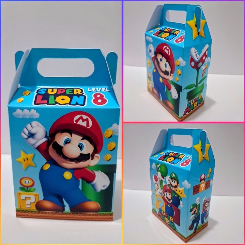 10 Caixas personalizadas Super Mario Bross | caixinha Lembrancinha sacolinha surpresa Super Mário Bross