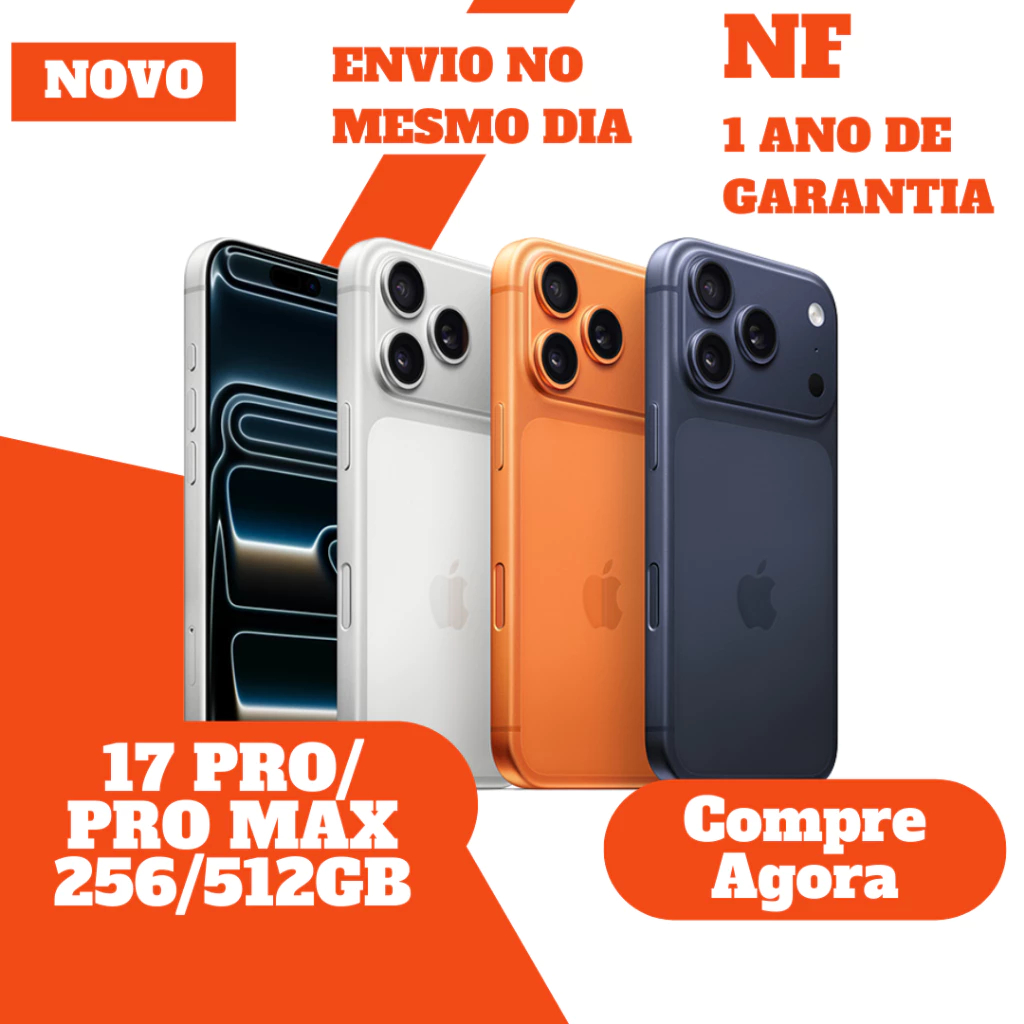 Celular iPhone 17 256gb 6,3 Polegadas 5g Original Novo Lacrado com 1 ano de gara