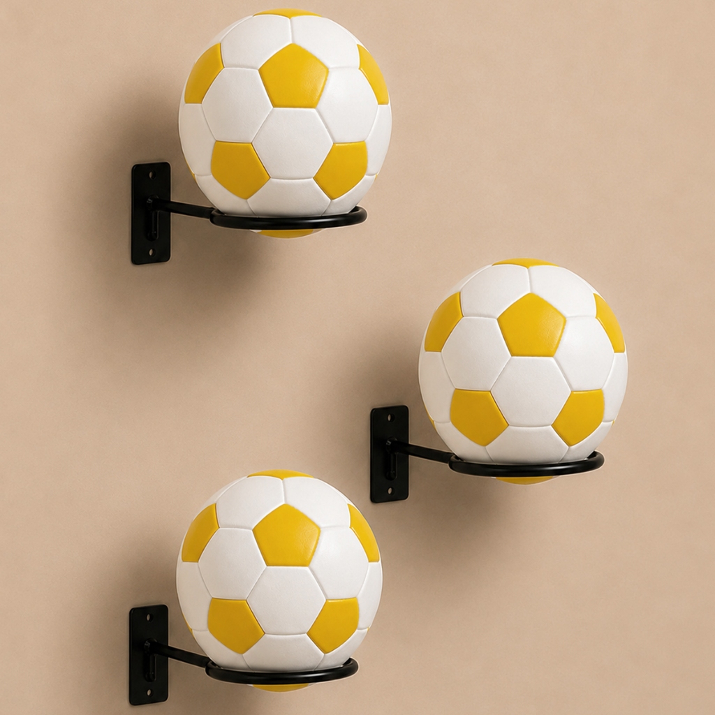 Kit03 Suporte Bola Futebol Basquete Vôlei + Parafusos e Buchas Super Reforçado