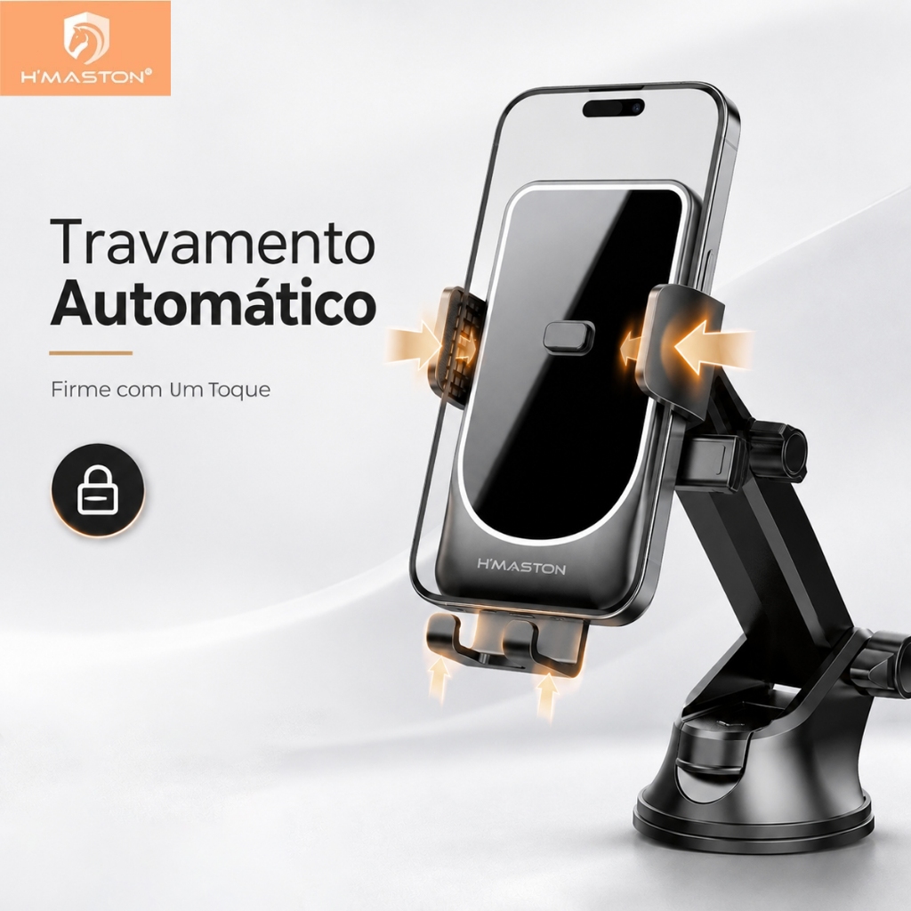 H'maston CJ-93 Suporte De Celular 360° Para Carro Suporte Suporte Ajuste Extensível