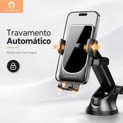 H'maston CJ-93 Suporte De Celular 360° Para Carro Suporte Suporte Ajuste Extensível