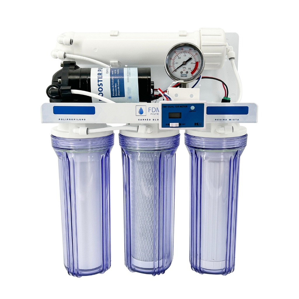 Filtro Osmose Reversa 100gpd Transparente Completo