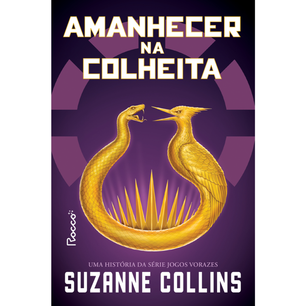 Livro Amanhecer na Colheita de Suzanne Collins (Autora de Jogos Vorazes) - Capa Roxa Antiga (Rocco)