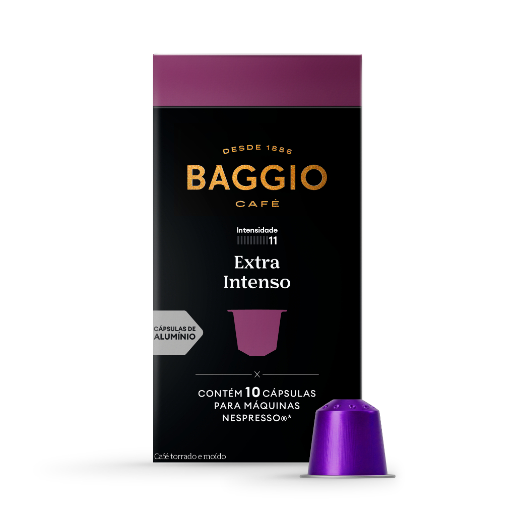 Baggio Café - Cápsula de Café Extra Intenso Compatível com Nespresso® - 10 unidades.