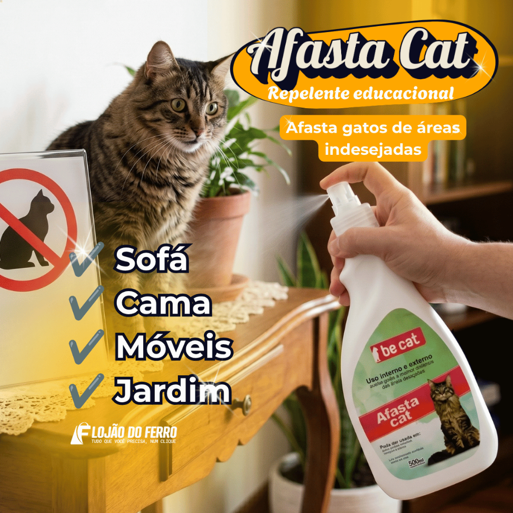 Repelente Para Gatos Afasta Cat 500ml Educador Sanitário Be Dog Be Cat