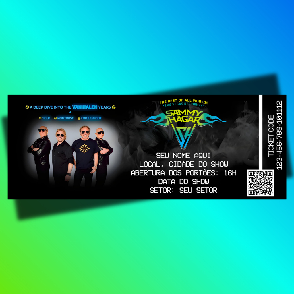 Ingresso Personalizado Sammy Hagar & The Best Of All Worlds Band - The Residency