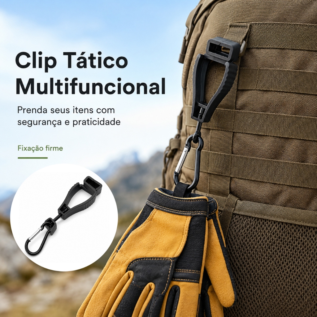 Presilha Tática Suporte Porta Luvas Chaves Para Mochila Molle Cinto Acampamento Resistente Forte