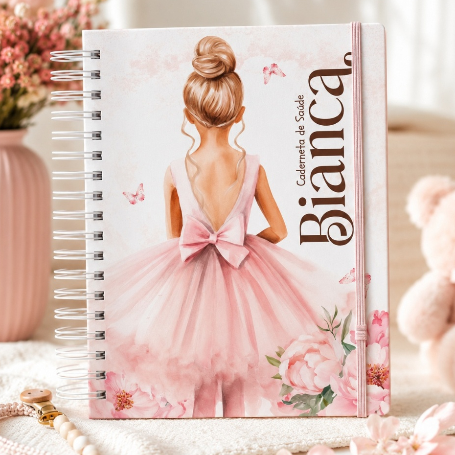 Caderneta Vacinação Sus Bebê  Vacina Saúde Bebê Atualizada  Menina Infantil Capa Dura Bailarina
