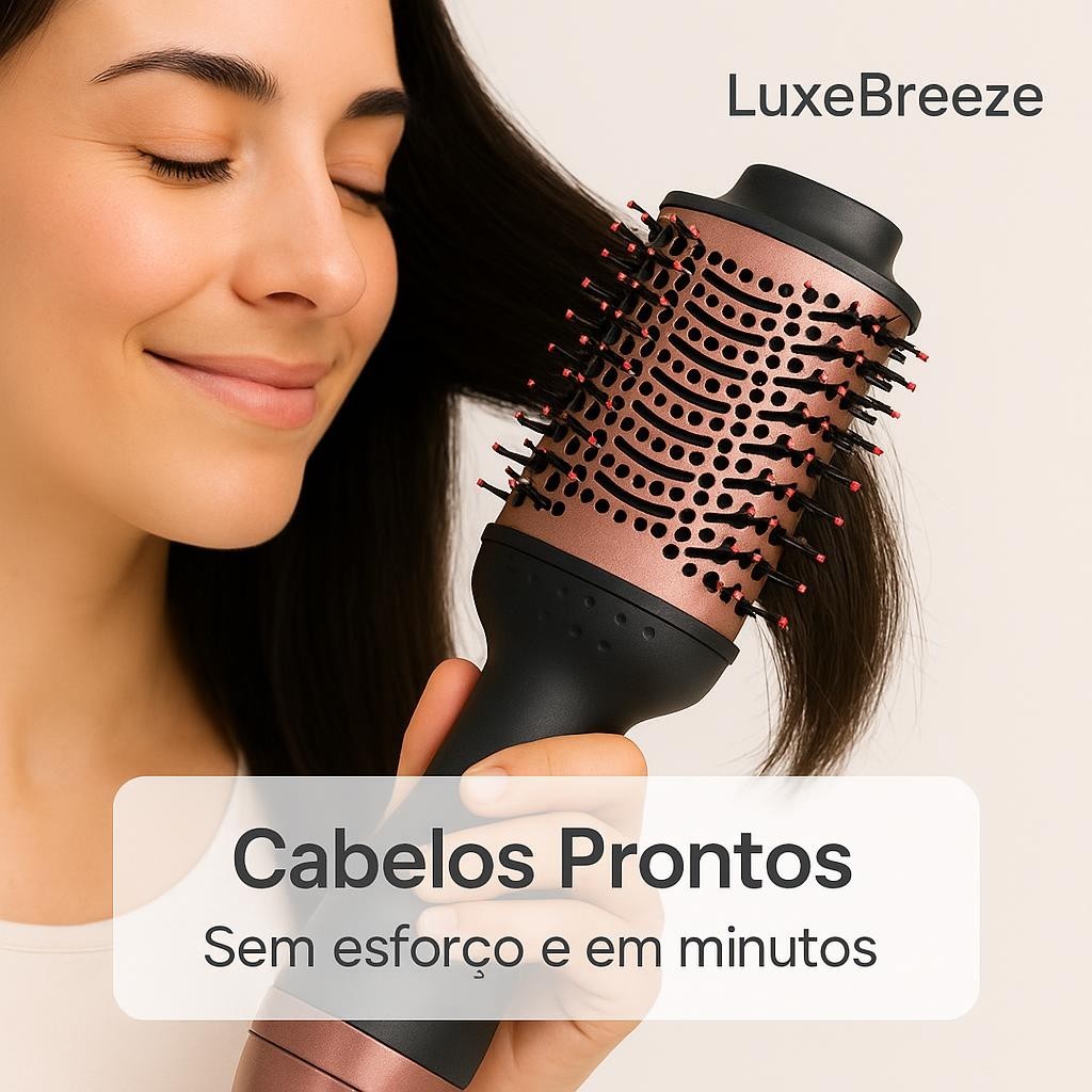 Escova Secadora Cabelo Profissional Bivolt 1300w Modeladora Redutora Volume Alisadora