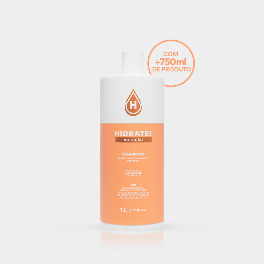Shampoo Nutrição 1L Hidratei | Nutrição Profunda para Cabelos Ressecados