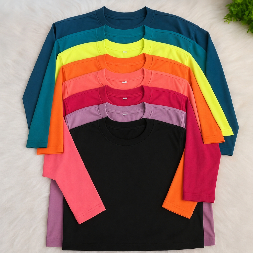 Kit com 5 Camisas UV Infantil Térmica Blusa de Proteção Solar para Menino e Menina UV50