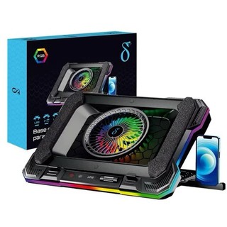 Suporte Gamer para Notebook RGB Cooler Pad com Ventoinhas e Dissipação de Calor (DELTA-B3112GG)