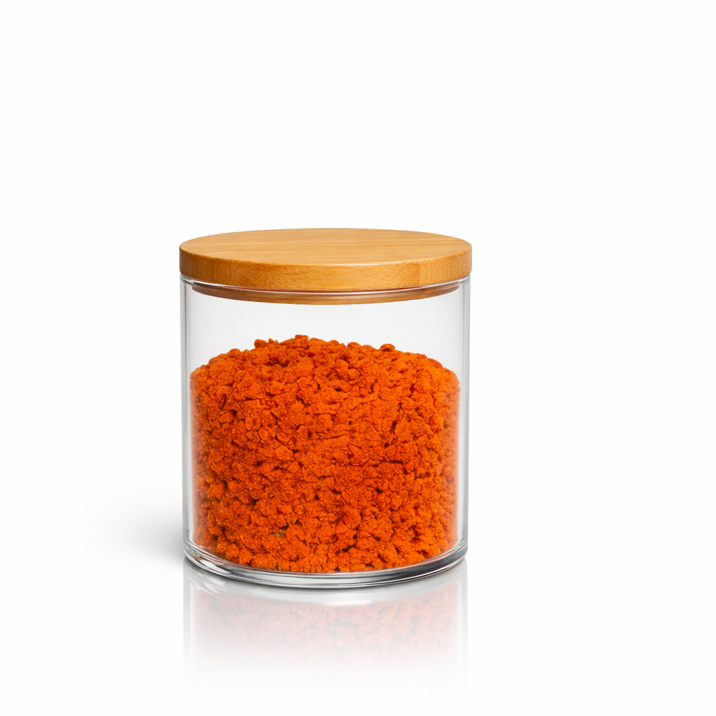 Pote Hermético de Vidro Borossilicato 500ml com Tampa de Bambu — Organizador de Grãos e Temperos premium