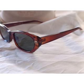 Óculos de Sol Feminino Malibu Retrô Retangular Slim marrom UV400 Fashion