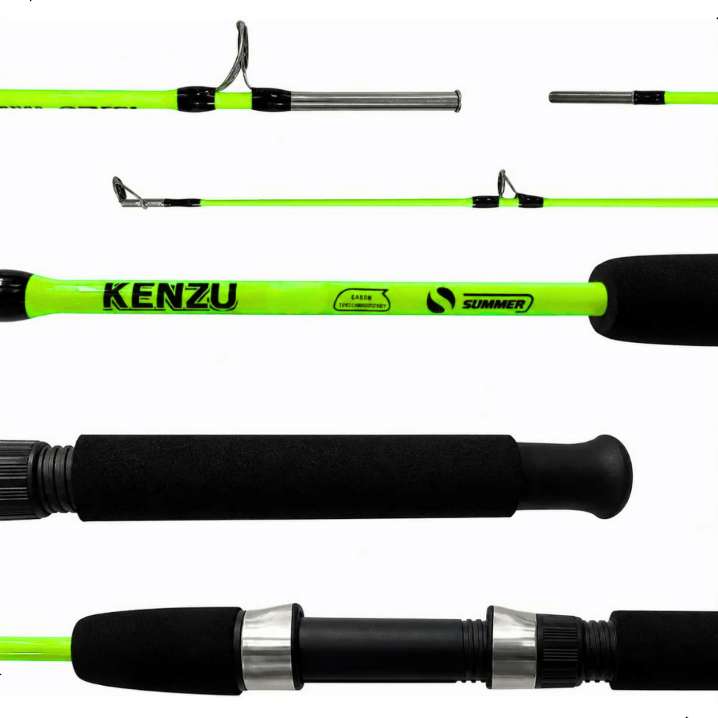 Vara Para Molinete 2 Partes Kenzu Summer 1,20m 8-14lbs Maciça Leve Pesqueiro Til