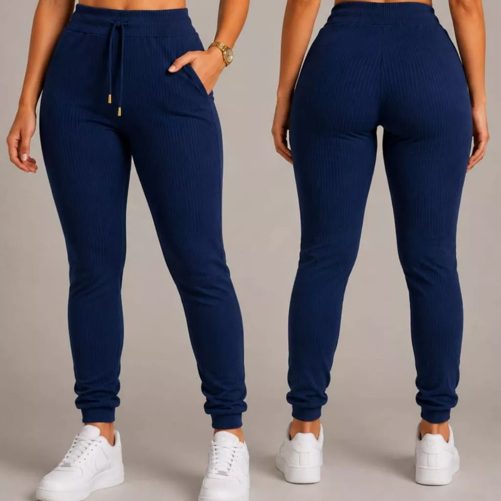 Calça Feminina Plus Size Joguer }Pantalona Extra Grande Roupas Gordinhas Leguins Montaria Fler Skinny Leg Jeans Cós Alto — imagem 1