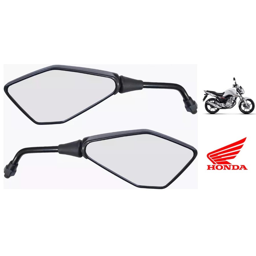 Retrovisor Kawasaki Z400 Z 400 Rosca Honda Fixo Haste Longa Normal Esportivo