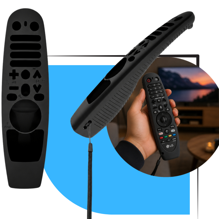 Kit Capa de Controle Silicone LG Smart TV 600/650/18BA/19BA Proteção Impacto Antiderrapante Premium Com Alça