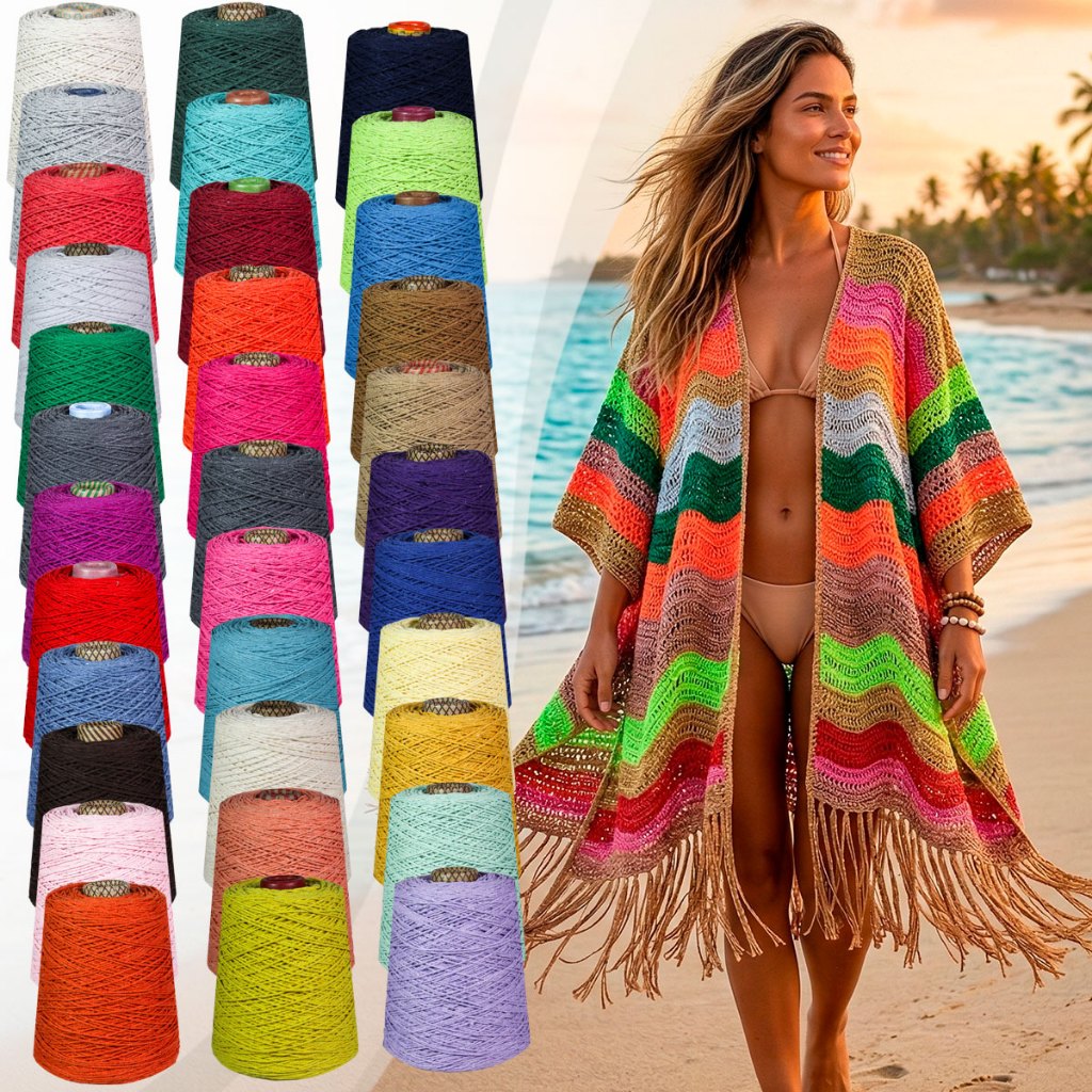 Barbante Linha Fio Para Crochê Tricô Artesanato N8 1Kg Pluma Toalhas Tapetes Sousplats Bolsas Oferta