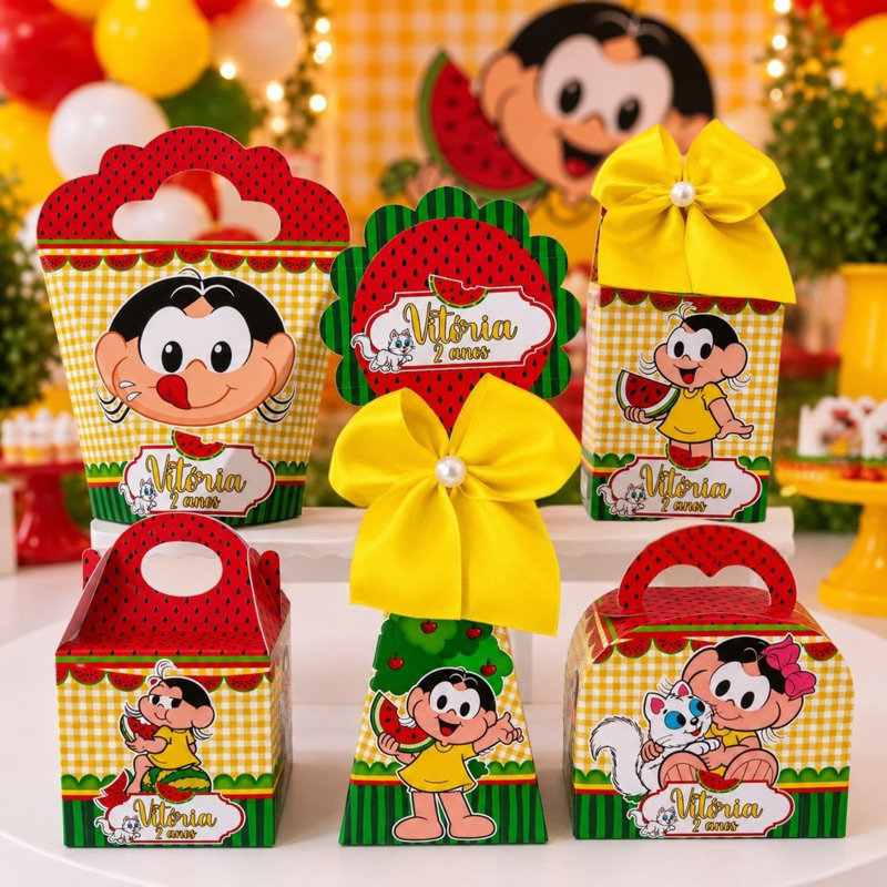Kit Caixas Personalizadas Pegue e Monte - MAGALI Festa Infantil Aniversário Lembrancinha Mimo Decoração