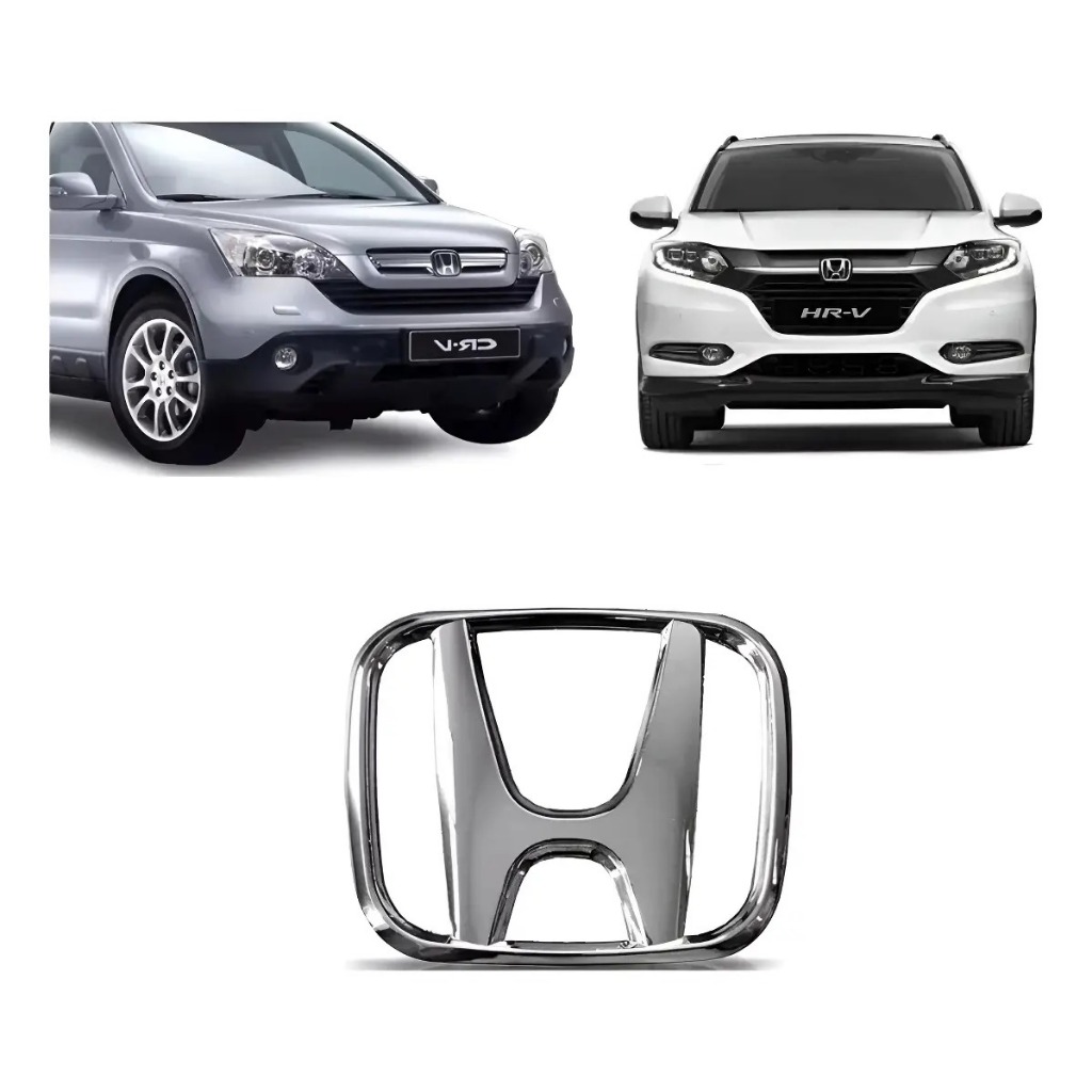 Emblema Dianteiro Cromado Grade Honda Crv 2007 2008 2009 2010 2011 Hrv 2016 2017 2018 Novo