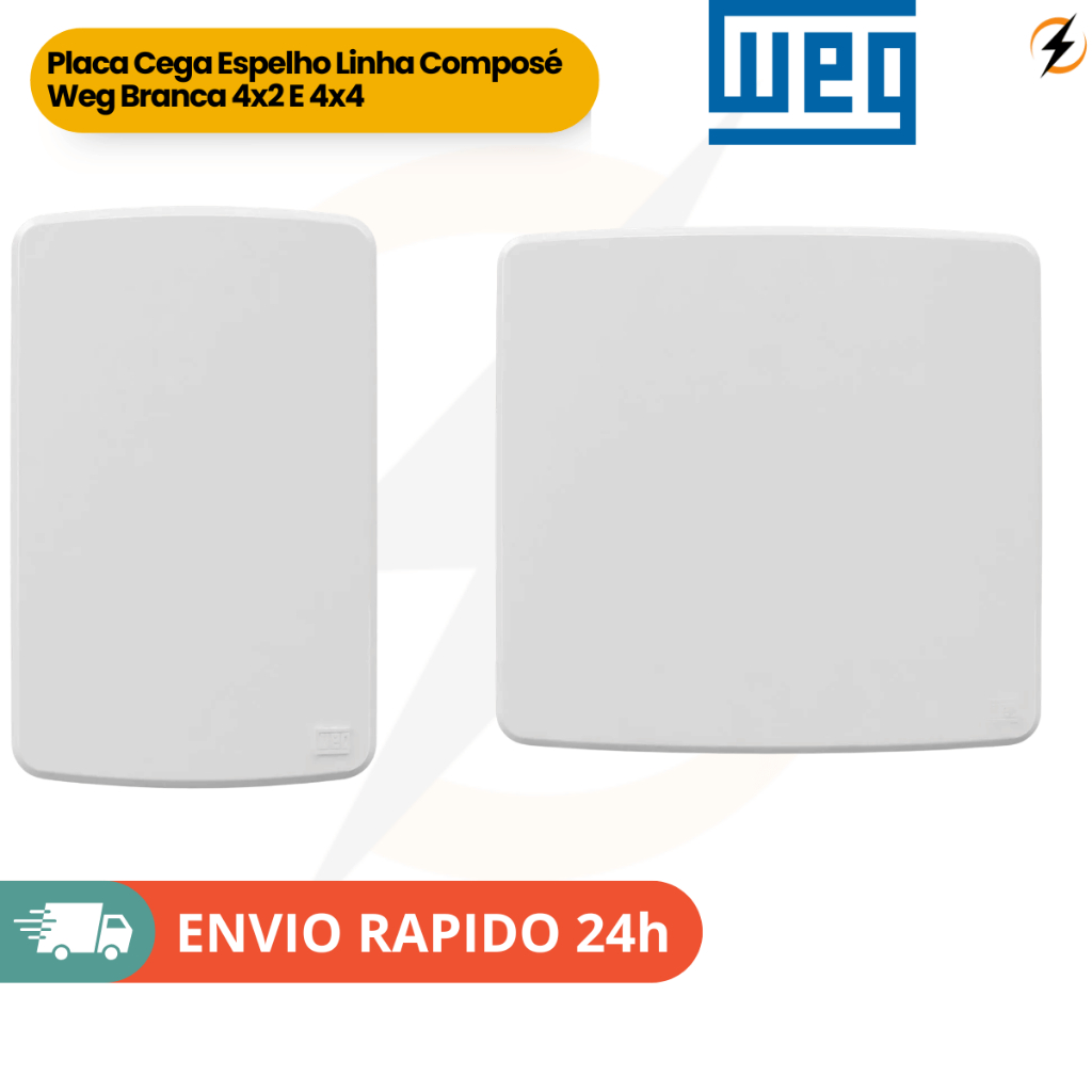Placa Cega Espelho Linha Composé Weg Branca 4x2 E 4x4