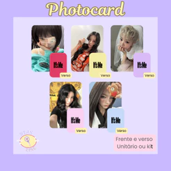 Photocard Fanmade ILLIT - IT'S ME | K-pop | Papel Fotográfico Laminado | Unidade ou Set