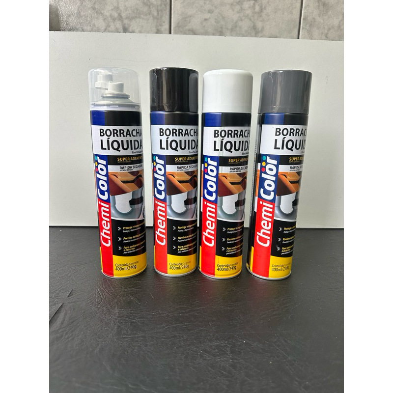 5 / 3 / 2 Borracha Líquida Spray Chemicolor 400ml Impermeabilizante Veda Infiltrações Telhado Vazamentoss Calhas e Lajes