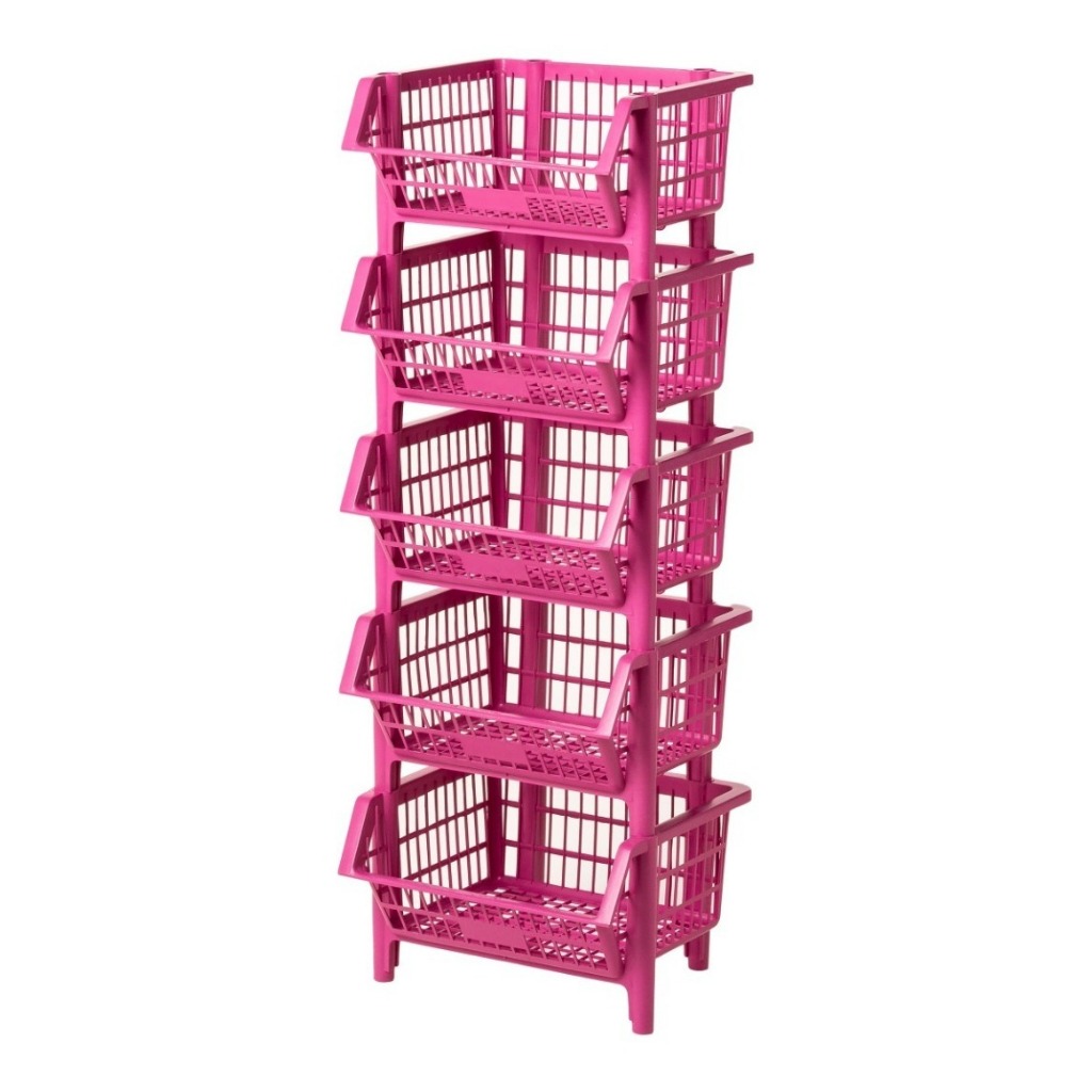 2 Und. Cesto Expositor Reforçado Gondola Organizador Empilhável Multi Uso Cores 44 X 34 X 26 cm · foto 2