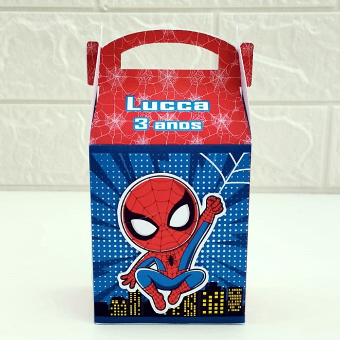 Caixa Maletinha Homem Aranha Baby Personalizada | Lembrancinhas Festa Infantil | Aniversário