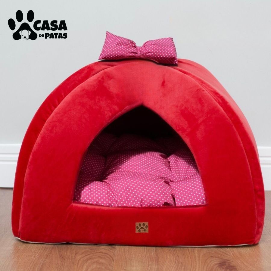 Casinha Cama Toca Estampada para Gato ou Cachorro Pequeno - almofada dupla face