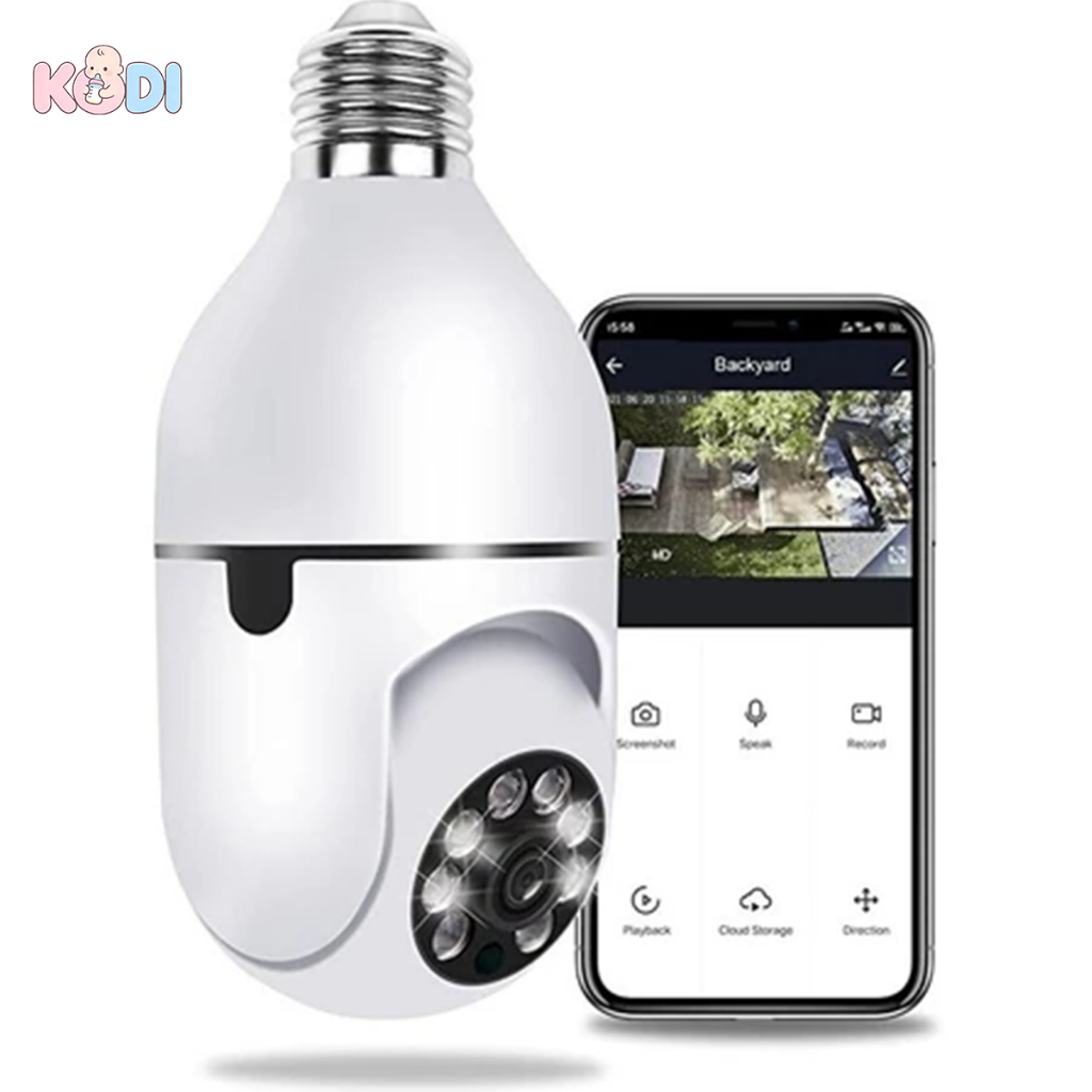 Câmera Segurança Prova D'água Infravermelho Lâmpada Externa 360 Sem Fio Wifi 2.4G  -G4