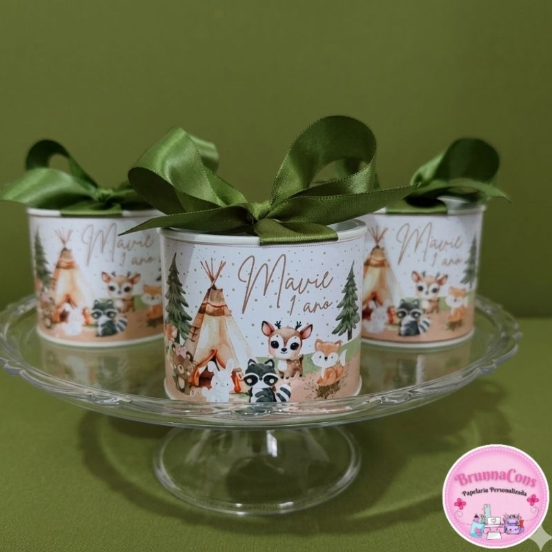 Tubolatas Personalizadas 5x6 BOSQUE ENCANTADO- Lembrancinha Maternidade/Festa Infantil/ Chá de bebê - DIVERSOS TEMAS