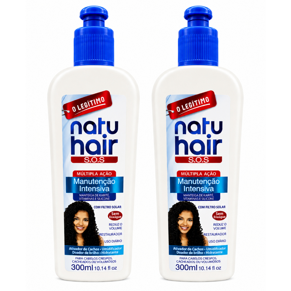Ativador de Cachos SOS Manutenção Intensiva NatuHair 300ml - Kit com 2 unidades  300ml cada