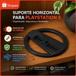 Suporte para Ps5 Playstation 5 Base Vertical Slim Fat Pro Mesa Dock
