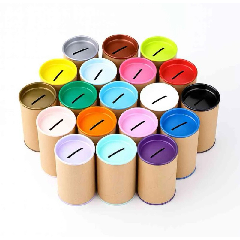 Cofrinho de Papelão para Personalizar 9,5cm Altura x 6cm Diâmetro - Cofre Moedas - Kit Confrinhos