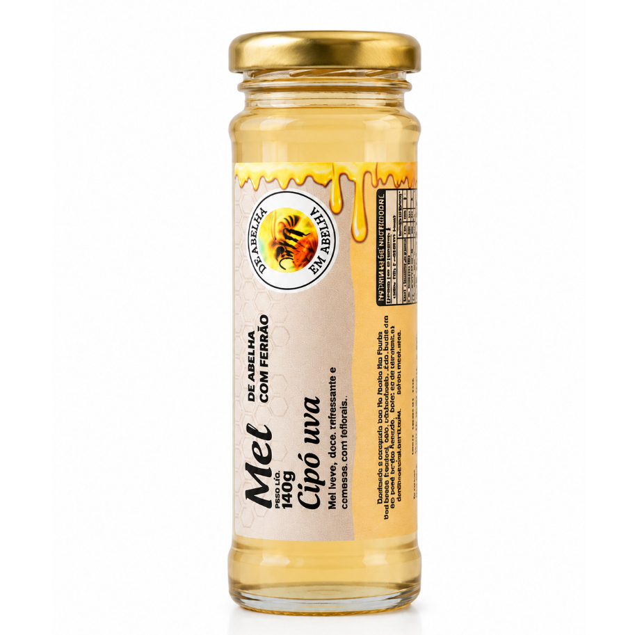 Mel Florada Cipó Uva 140g Ouro Líquido 1un De Abelha Em Abelha