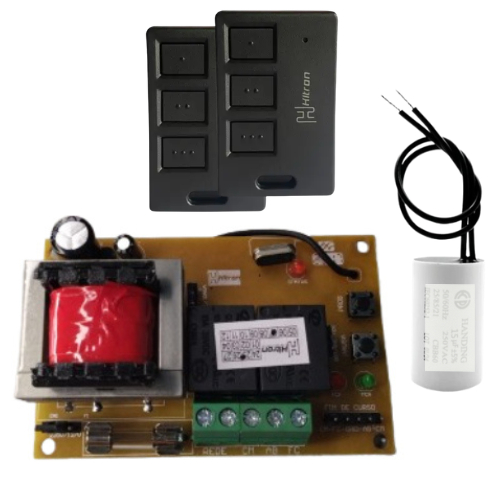 PLACA CENTRAL UNIVERSAL HITRON MOTOR PORTÃO ATÉ 1/3 HP GAREN PPA AGL SEG CODE LEARNING E ROLLING H12