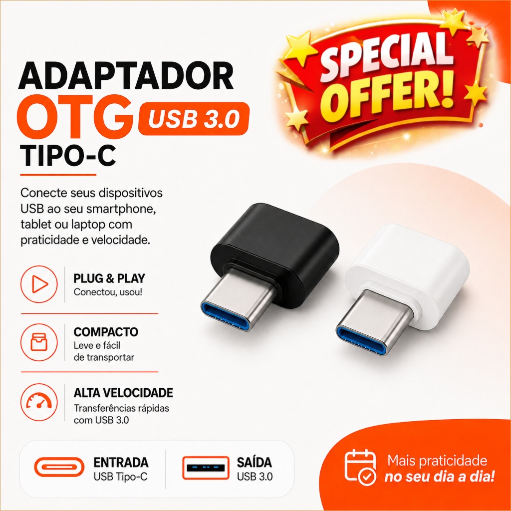 Adaptador Tipo C para USB 3.0 OTG