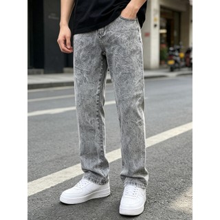 Cinza calça Jeans Masculina Estilo Slim Fit Casual Versátil Novo Modelo 2026